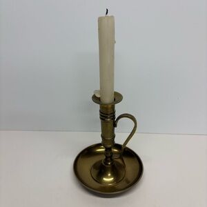 Vintage Jainson Brass Chamberstick Candle Holder With Handle